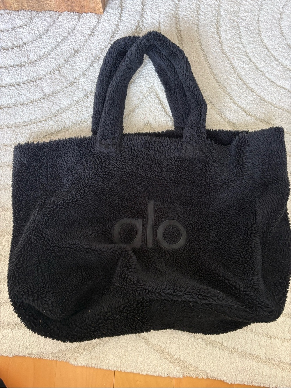 ALO Yoga Black Sherpa Tote Bag